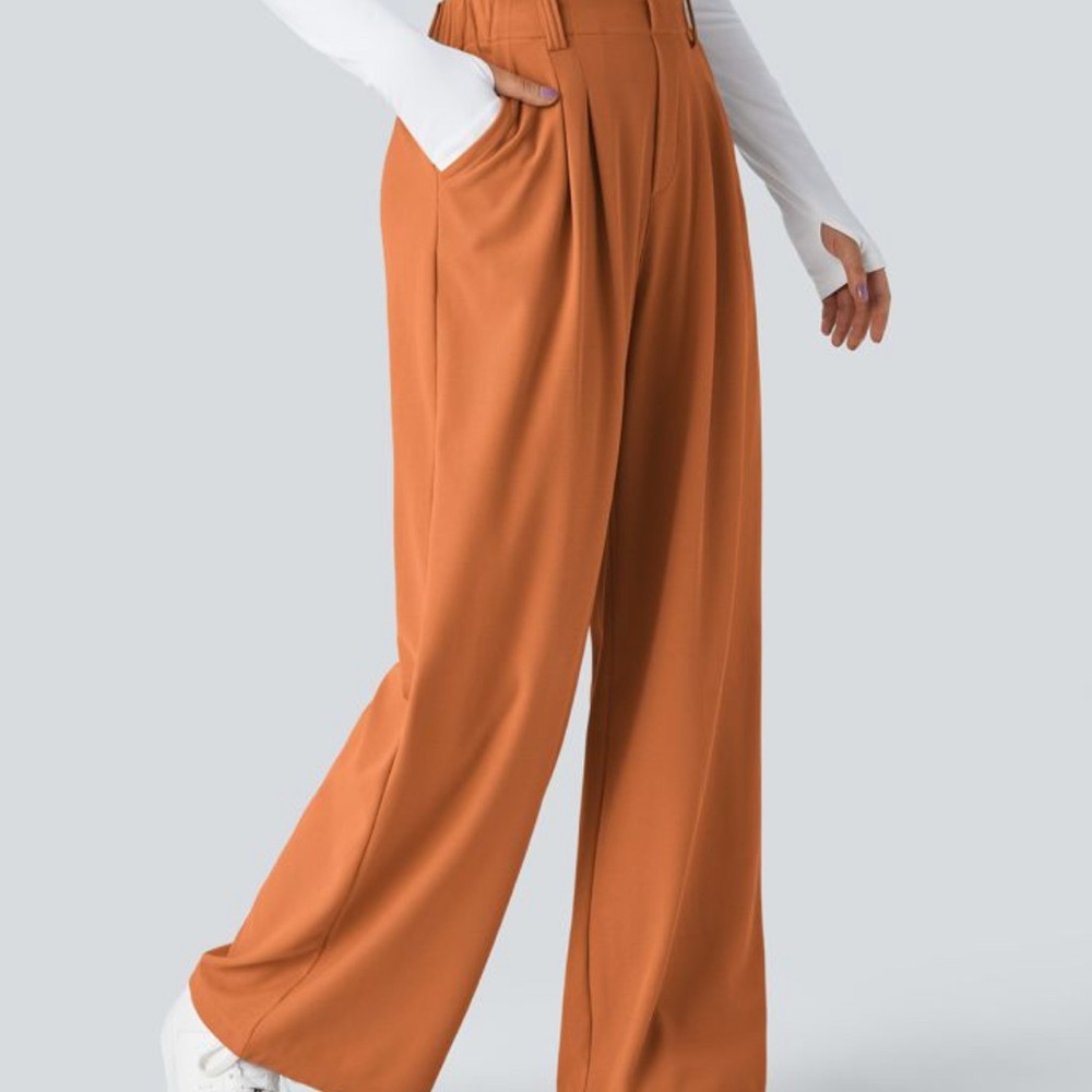 HALARA Wide Leg Orange Pants